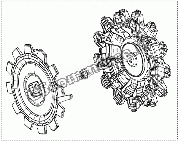 0004185 - SERVICE KIT DRIVE WHEELS XR5 753-11220 RUOTA TRAZIONE CUBCADET XR5/ ROBOMOW RK PZ.1 